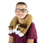 Bouncyband Sensory Vibrating Puppy Stuffed Animal, Brown/White (BBAVNDO)