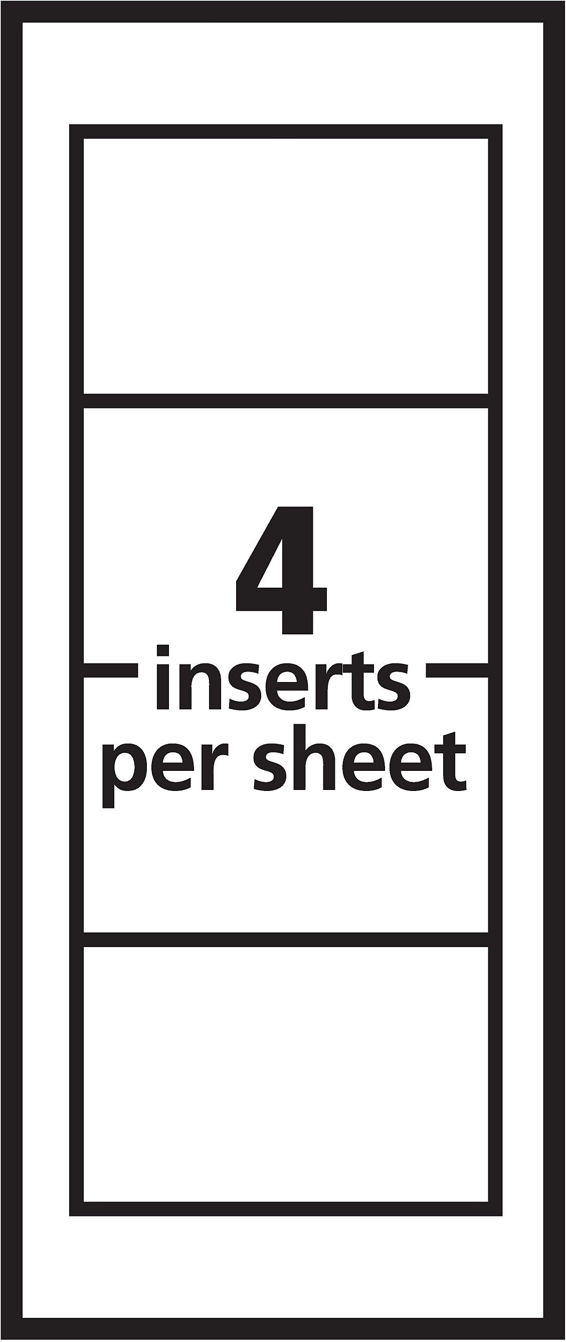 Avery Pin Style Laser/Inkjet Name Badge Kit, 2 1/4" x 3 1/2", Clear Holders with White Inserts, 24/Pack (74652)