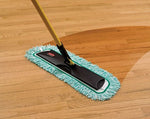 Rubbermaid HYGEN Dust Mop Heads With Fringe, Green, 60 in., Microfiber, Cut-End (RCPQ460GRE)