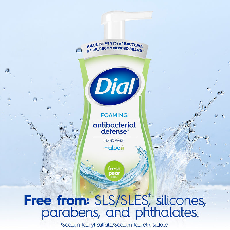 Dial Antibacterial Foaming Hand Soap, Fresh Pear Scent, 8/Carton (017000347219)