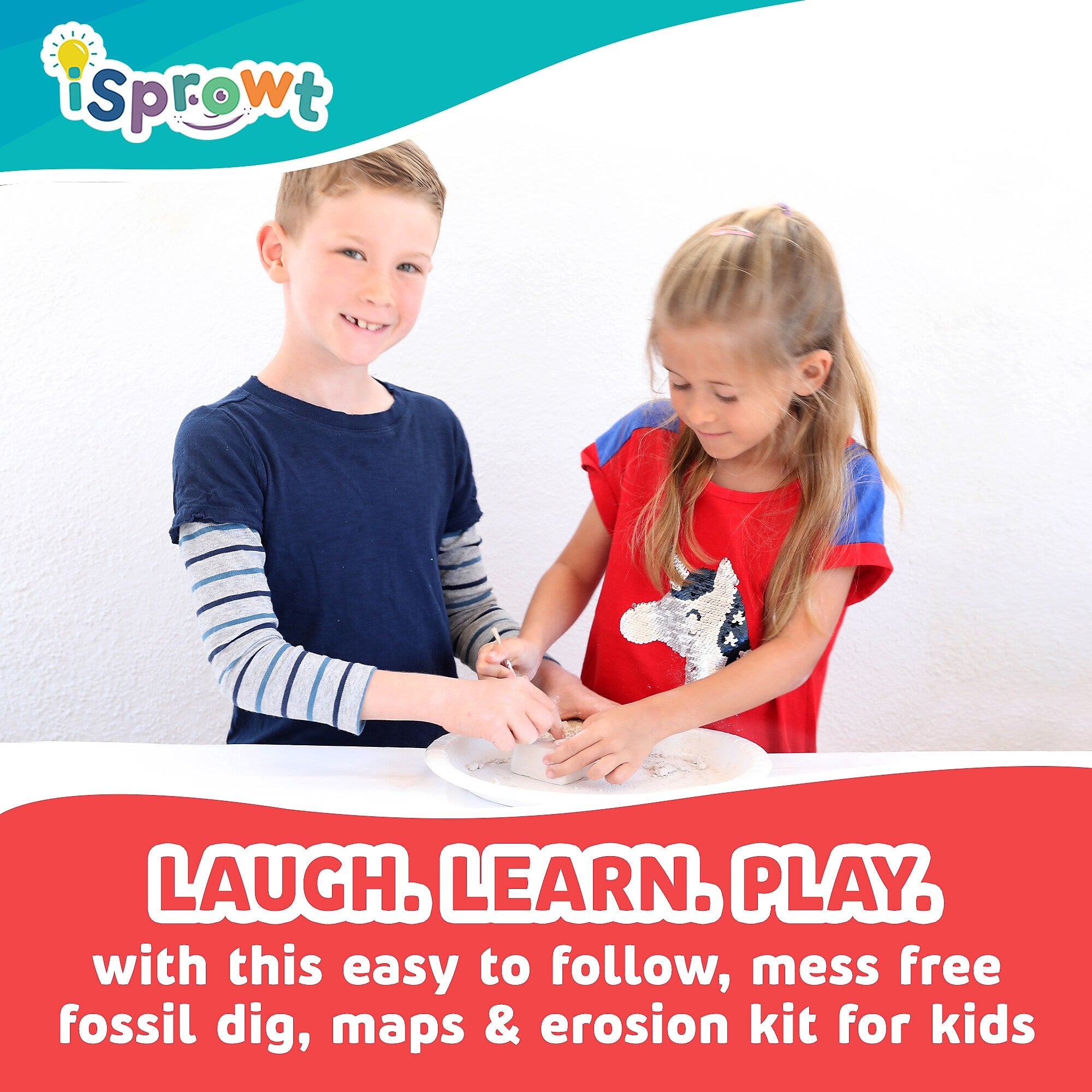 iSprowt Fossil Dig & Erosion Lab Kit, Multicolor (785459614120)