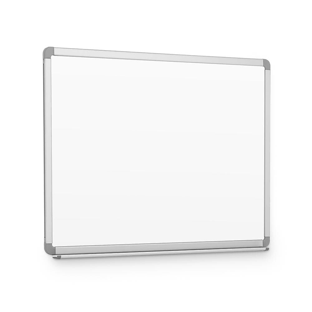 Luxor Magnetic Porcelain Dry-Erase Whiteboard, Aluminum Frame, 36"W x 24"H (DEWM001)