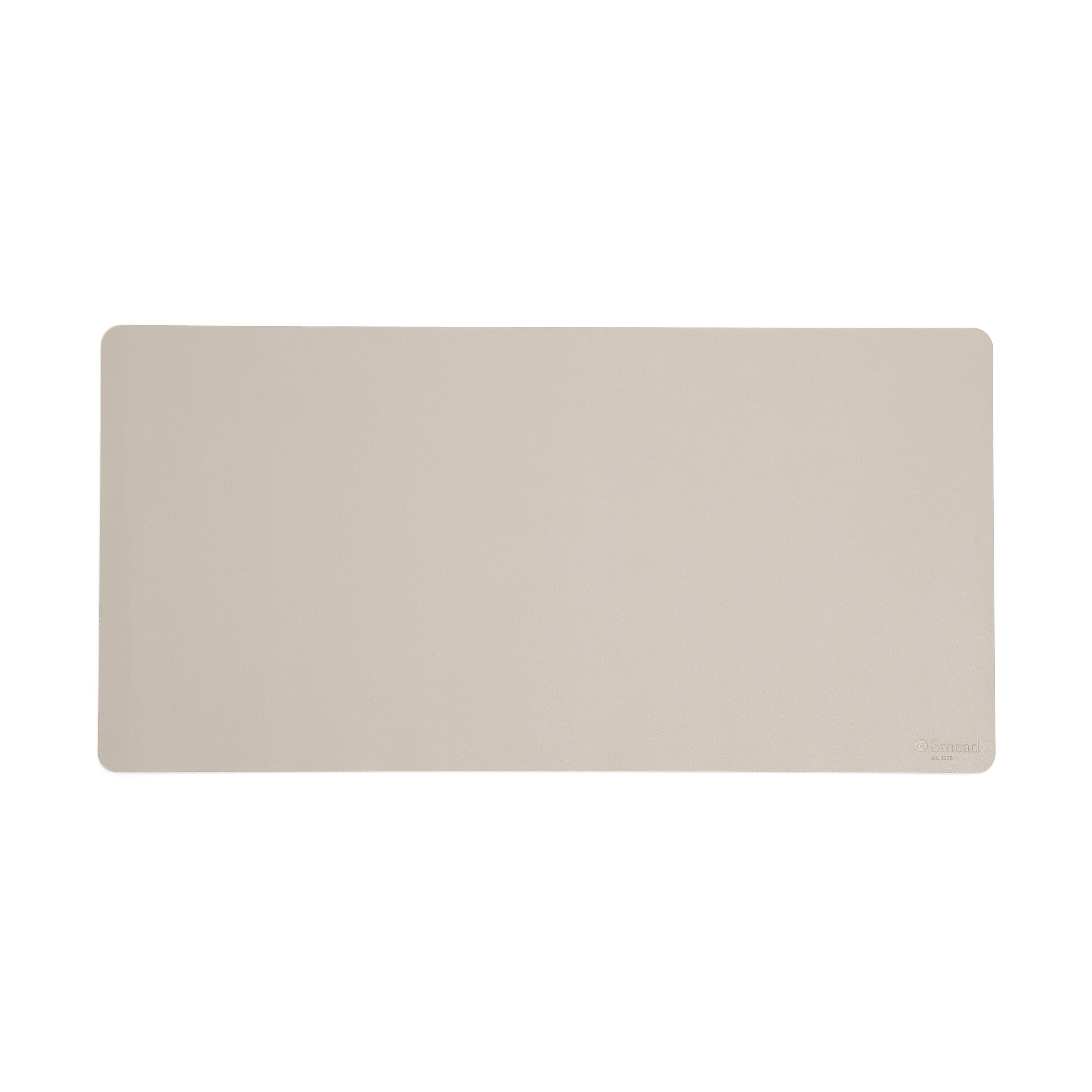 Smead Medium Vegan Leather Anti-Slip Desk Pad, 31.5" x 15.7", Sandstone (64831)