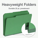 Pendaflex Recycled File Folder, 1/3-Cut Tab, Assorted, Letter Size, Green, 25/Box (1007009)