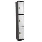 AdirOffice 72'' 3-Tier Black and White Storage Locker, 4/Pack (ADI629-203-B-W-PKG-4)