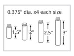 Azar Square Risers, Clear, 4/Pack (515308)