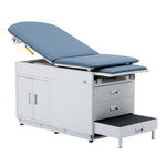 Viva Comfort Power Adjustable Exam Table with Step Stool & Storage, 500 lbs. Capacity, Blue (ADI996-09-S-BLU-MK)