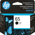 HP 65 Black Standard Yield Ink Cartridge, Prints Up to 120 Pages (N9K02AN#140)