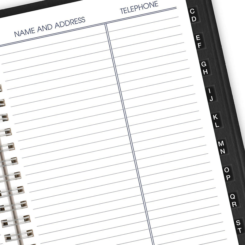 2026 AT-A-GLANCE DayMinder 5" x 8" Weekly Appointment Book, Faux Leather Cover, Black (G210-00-26)