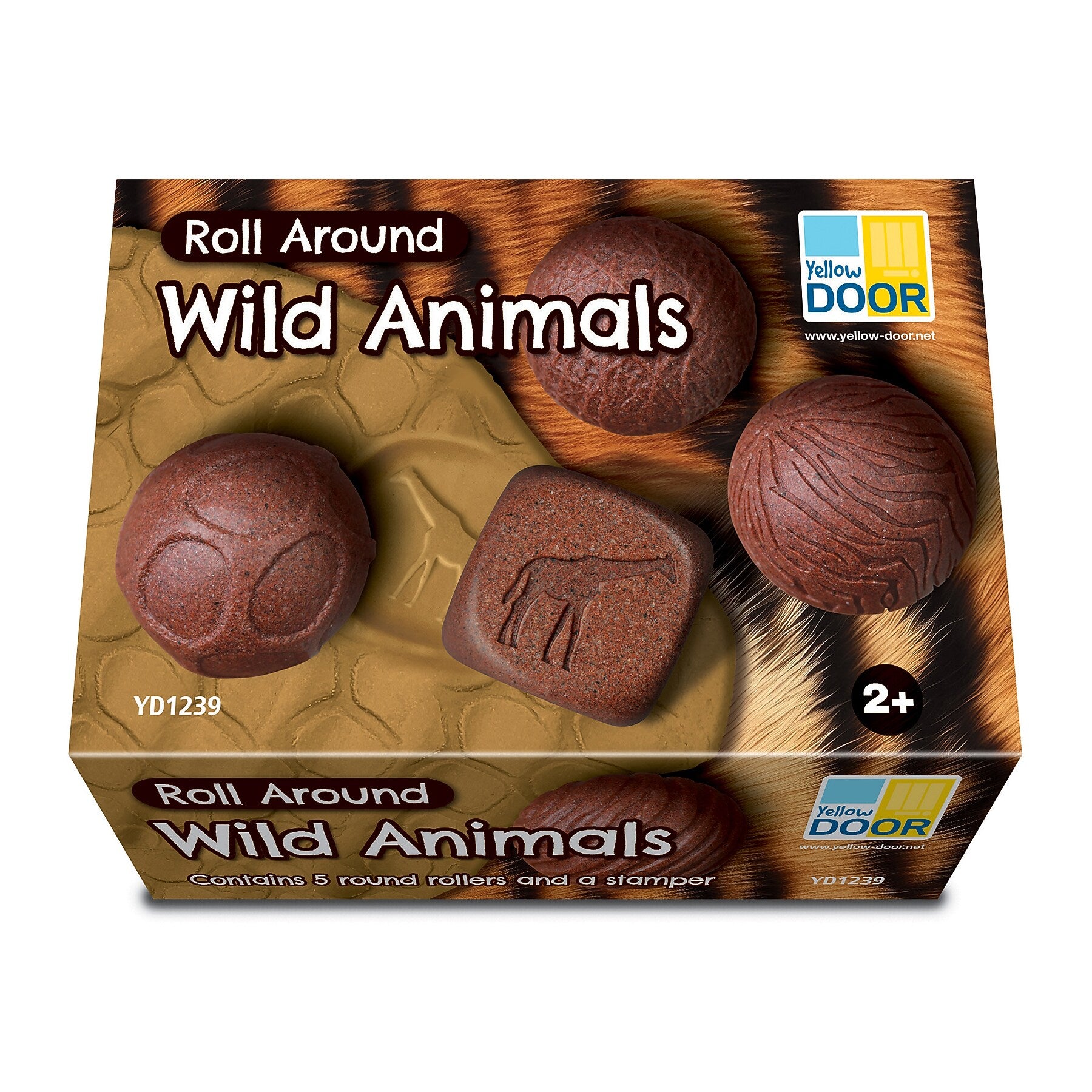 Yellow Door Roll Around Wild Animals, Assorted Colors, 6/Set (YUS1239)