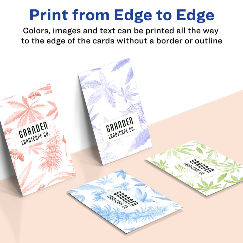 Avery Print-to-the-Edge Business Cards, 2" x 3 1/2", Matte White, 160 Per Pack (5881)