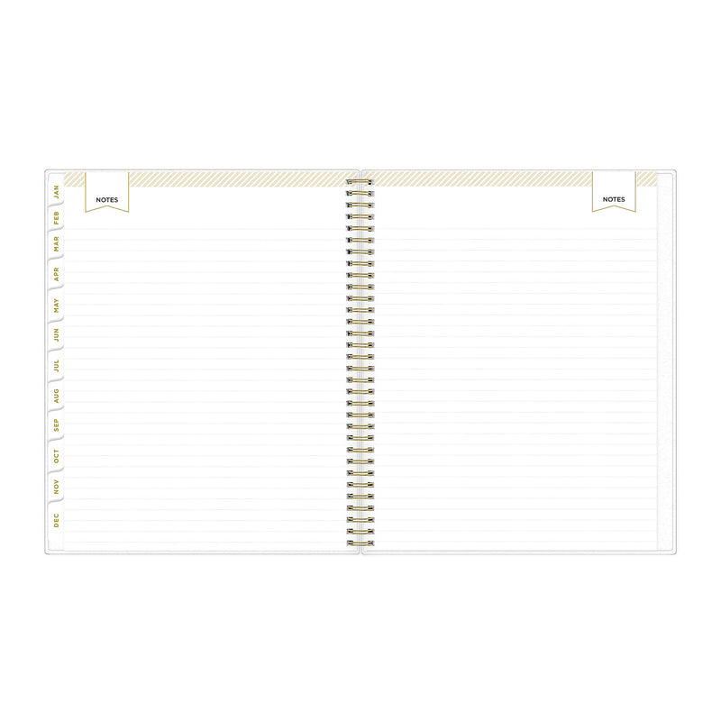 Planning Calendar DD Tile Frosted PP 8.5x11 RY26 Wkly/Mthly Safety Wirebound -