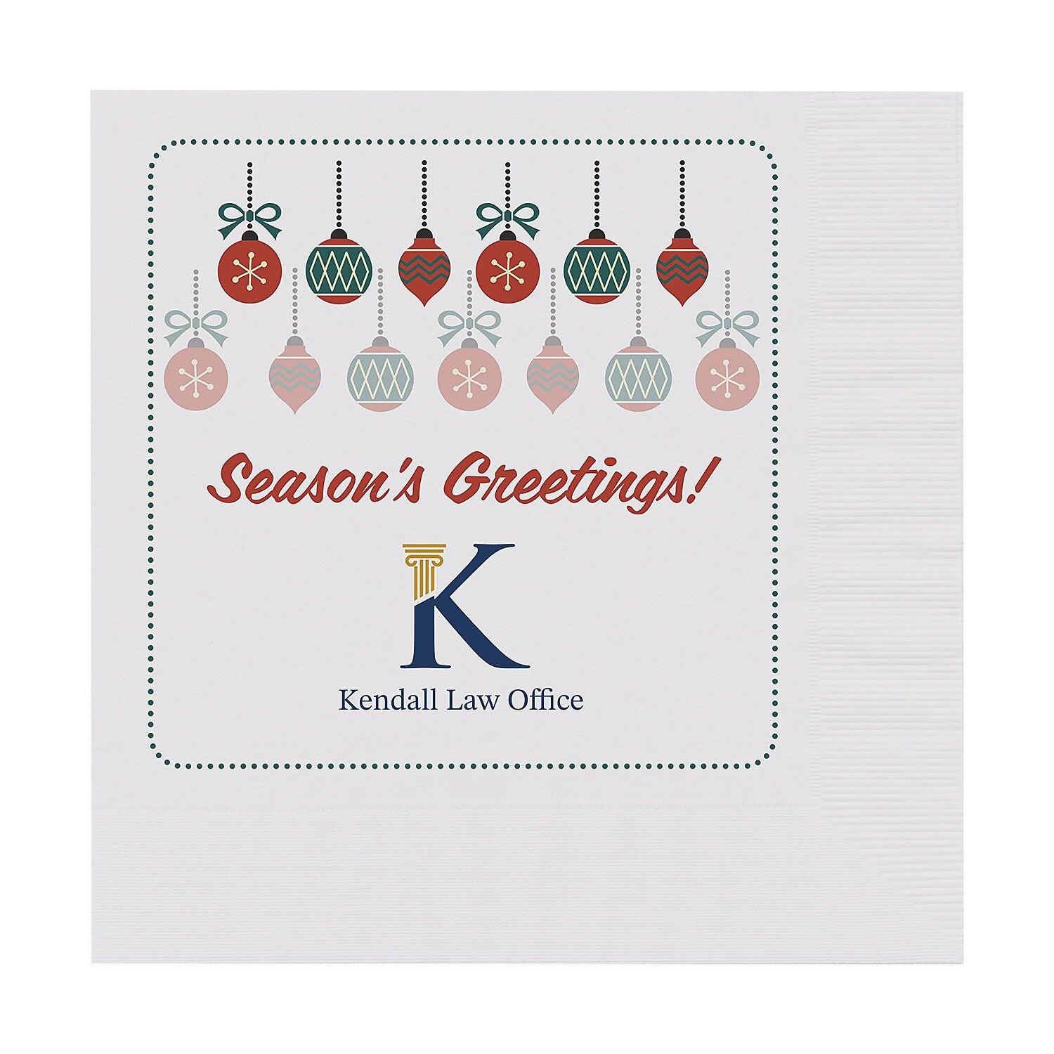 White Luncheon Napkin - Full Color Imprint, 100/BX