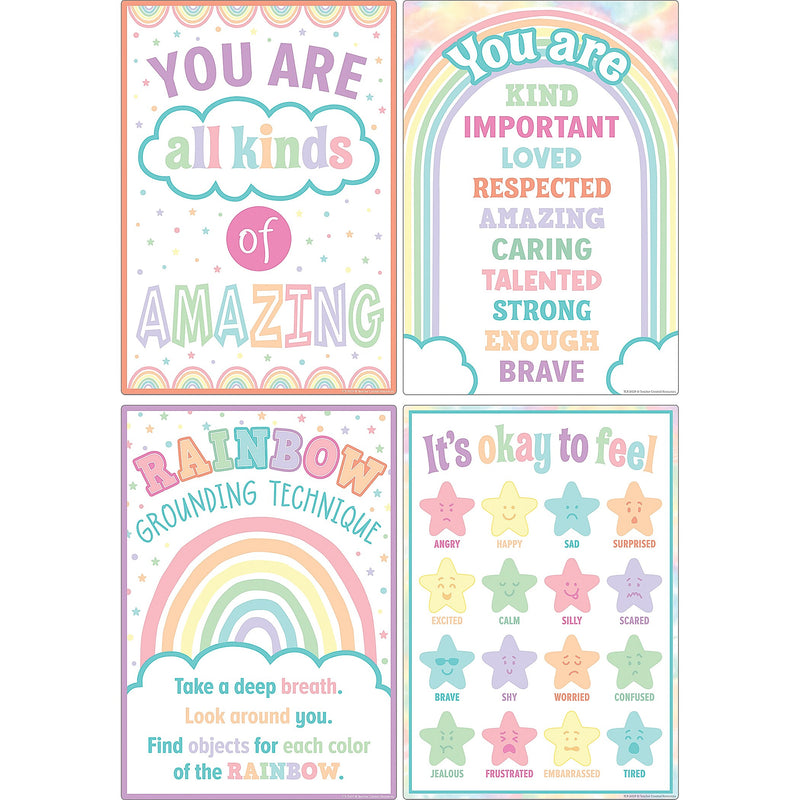Teacher Created Resources Pastel Pop Calming Strategies Small Poster, 12/Set (TCR8439)