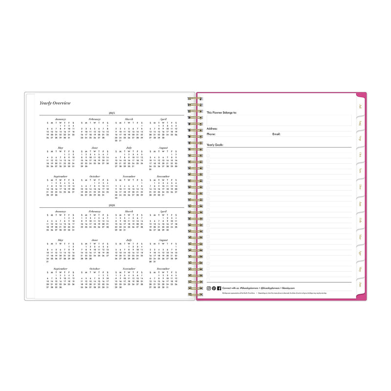 2025-2026 Blue Sky Sincerely Jules Helenora 8.5" x 11" Academic Weekly & Monthly Planner, Plastic Cover, Multicolored