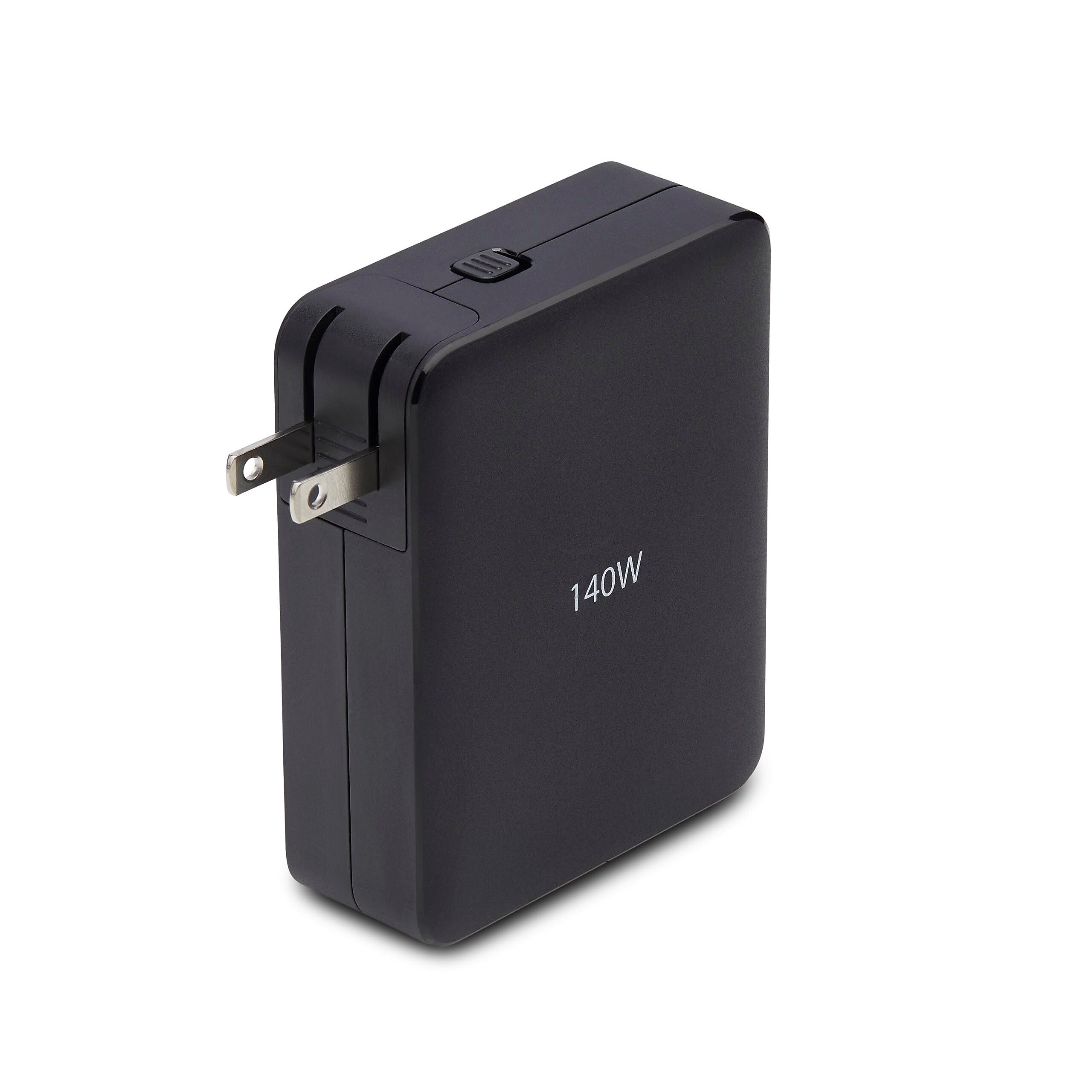 StarTech GaN USB-A/USB-C Wall Charger, 140W, Black (3114GCN-WALL-CHARGER)