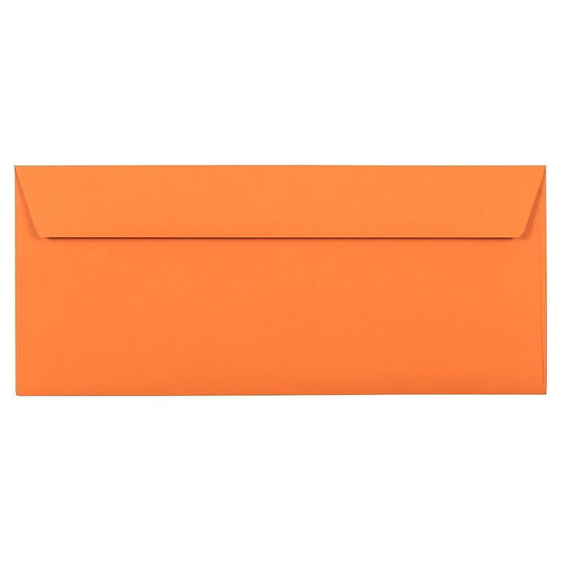 JAM Paper #10 Booklet Envelope 4 1/8" x 9 1/2", Orange, 100/Pack (5156477d)