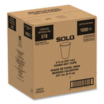 SOLO Compostable Paper Hot Cups, ProPlanet Seal, 8 oz, White/Green, 1,000/Carton