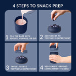 bentgo Snack Container, 2-Compartment, Navy, 20 oz. (BGSNKCP-N)