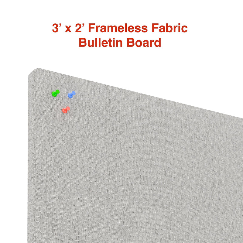 Staples Fabric Bulletin Board, 3' x 2' (ST62831)