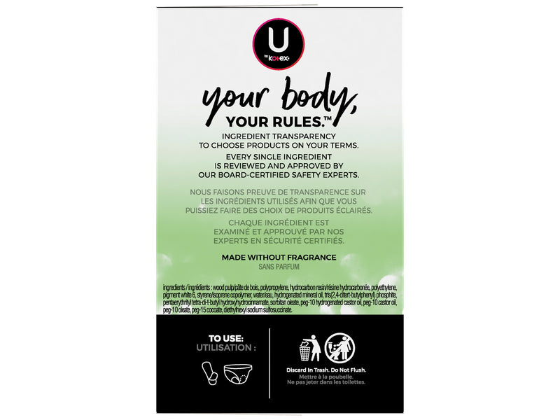 U by Kotex Security Lightdays Liner, Unscented, 129/Pack (49060)