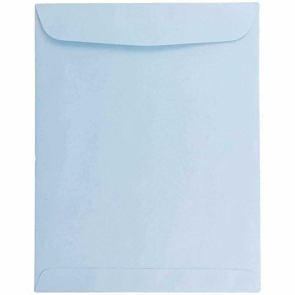 JAM Paper Document Envelope 9" x 12", Baby Blue, 100/Pack (1532565b)