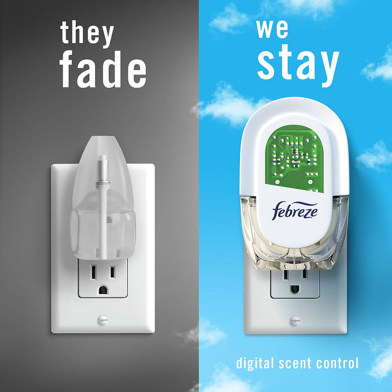 Febreze Fade Defy Plug Air Freshener Warmer Refill, Linen & Sky Scent, 0.87 fl. oz., 3/Pack (54344)