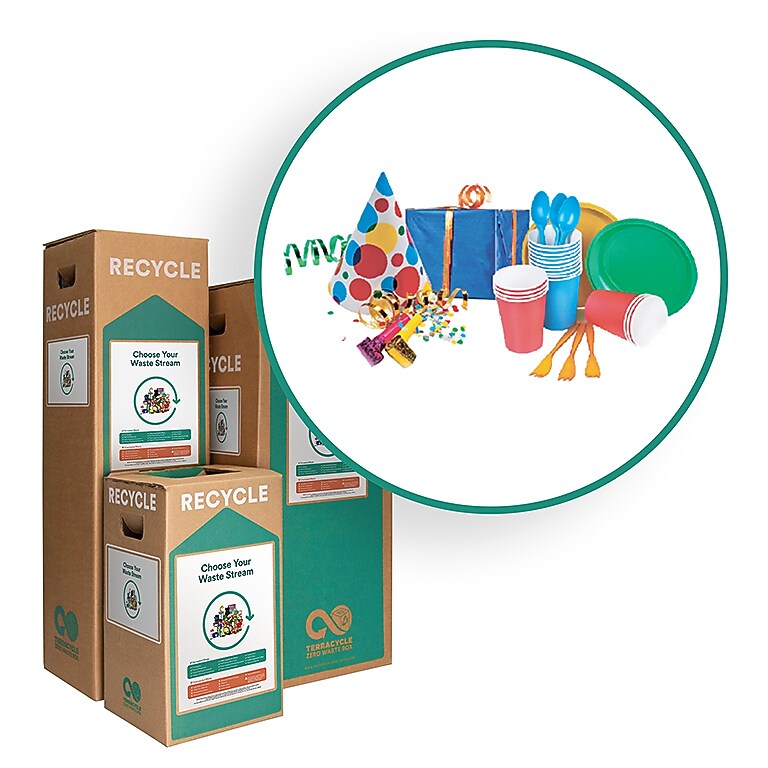 TerraCycle Plastic Party Supplies Recycling Box, 36 Gallon (721)