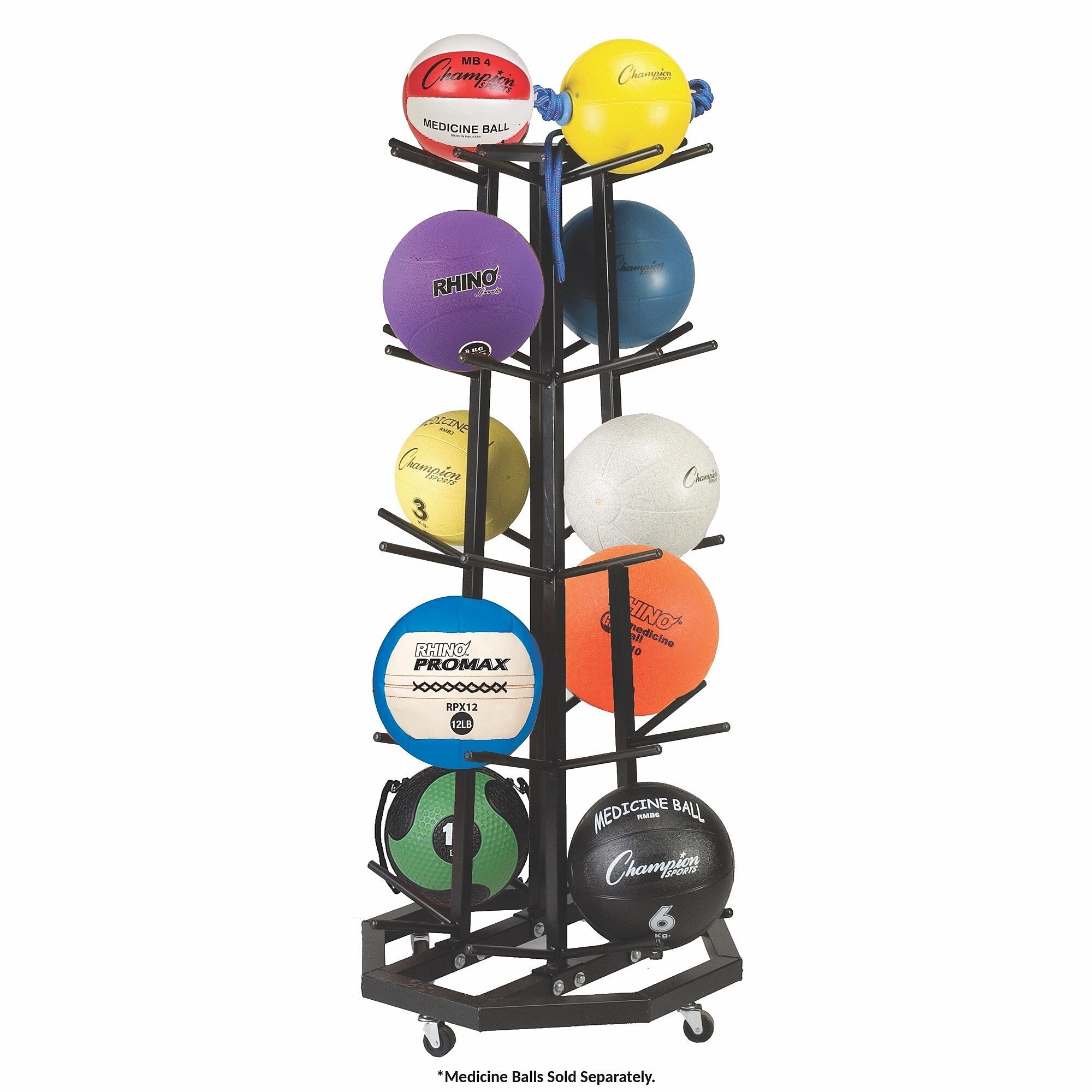 Champion Sports Deluxe Medicine Ball Rack
