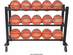 Champion Sports Deluxe Heavy-Duty Basketball Cart, Black (BKCART)