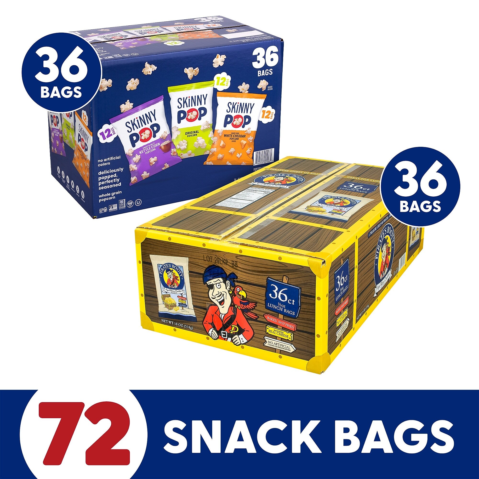 Skinny Pop Variety/Pirate's Booty Aged White Cheddar Bundle (600-04051)