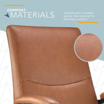 Click365 Classic Comfort Ergonomic Bonded Leather Swivel Executive Chair, Cognac (CCHR10024A)