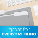 Pendaflex Recycled File Folder, 1/3-Cut Tab, Assorted, Legal Size, Gray, 100/Box (4350 1/3 GRA)