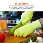 Ergodyne ProFlex 7040 Seamless Knit Cut Resistant Gloves, Food Safe, ANSI A4, Lime, Small, 144 Pairs (18022)