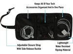 G Force 13.78" Fabric Travel Organizer, Water Resistant, Black (25589)