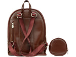 McKlein Arches 2-Piece Leather Backpack Set, Small, Red (99726)