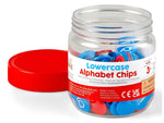 hand2mind Lowercase Alphabet Chips, Red/Blue, 156/Pack (94473)