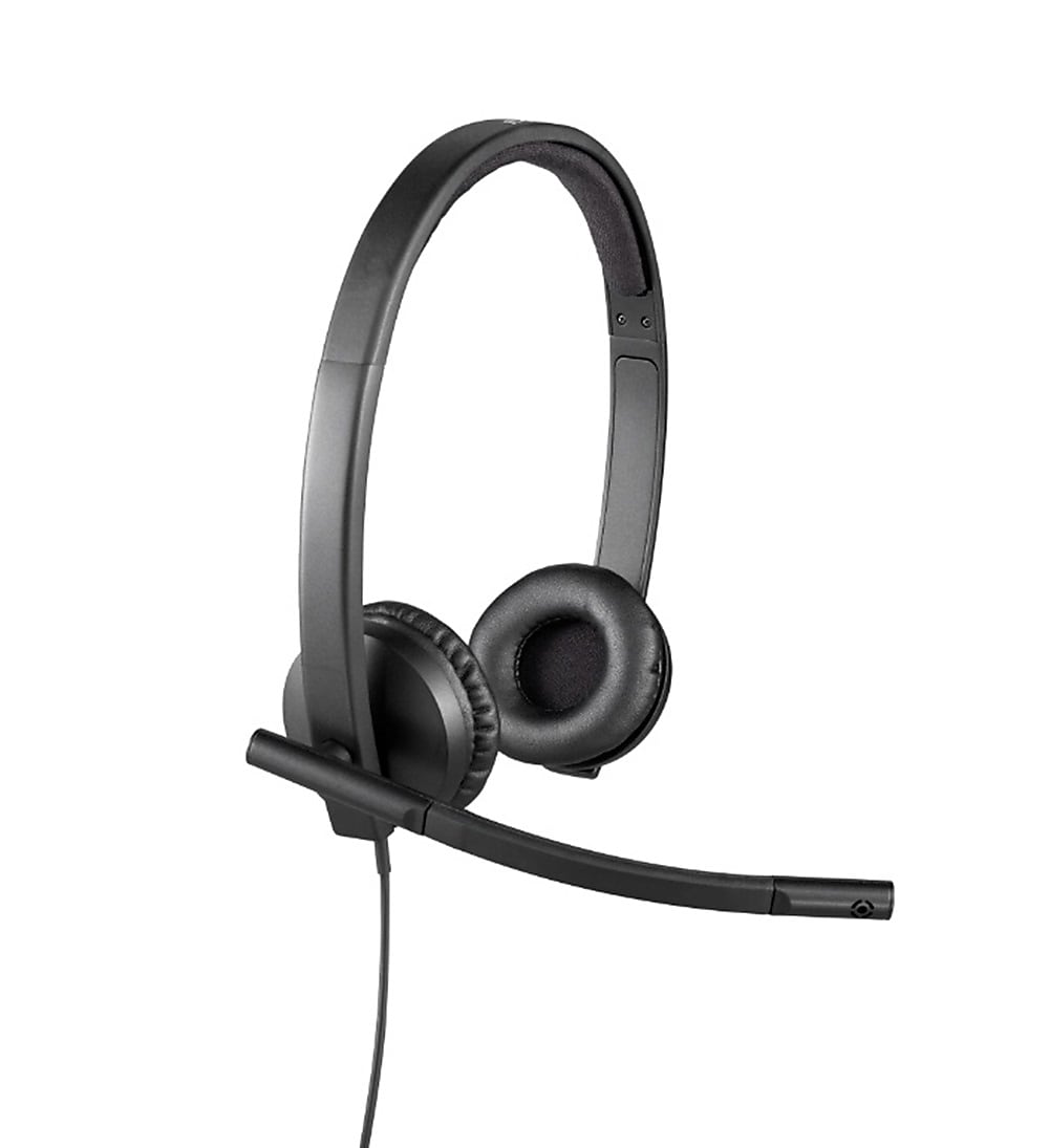 Logitech H570e Noise Canceling Stereo Computer Headset, USB-A, MS Certified (981-001428)