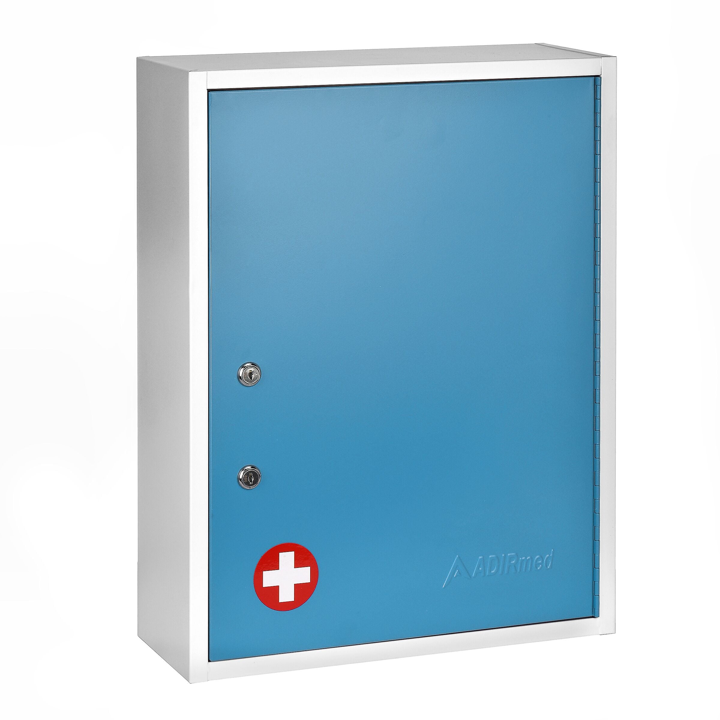 Viva Comfort Dual Lock Surface-Mount Medicine Medical Cabinet, 1.1 cu. ft., Blue (ADI999-04-BLU-MK)