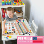 Hadley Designs 17" x 11" Retro Boho Preschool Educational Posters For Toddlers, Laminated, 16/Set (HDDX004ACFGE5)