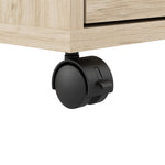 Bush Business Furniture Hustle 60"W Computer Desk and Storage Cabinet with Drawers and Shelves, Natural Elm (HUS009NE)