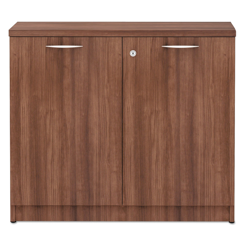 Alera Valencia Series 29.5" Storage Cabinet with 2 Shelves, Modern Walnut (ALEVA613622WA)