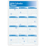 2026 ComplyRight Full Calendar Planner 36" x 24" Yearly Dry Erase Wall Calendar, Blue (J0056BL)