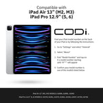 CODi PU Leather 13" Bluetooth Keyboard Case for iPad Pro 5th & 6th Generation, Black (C30708531)