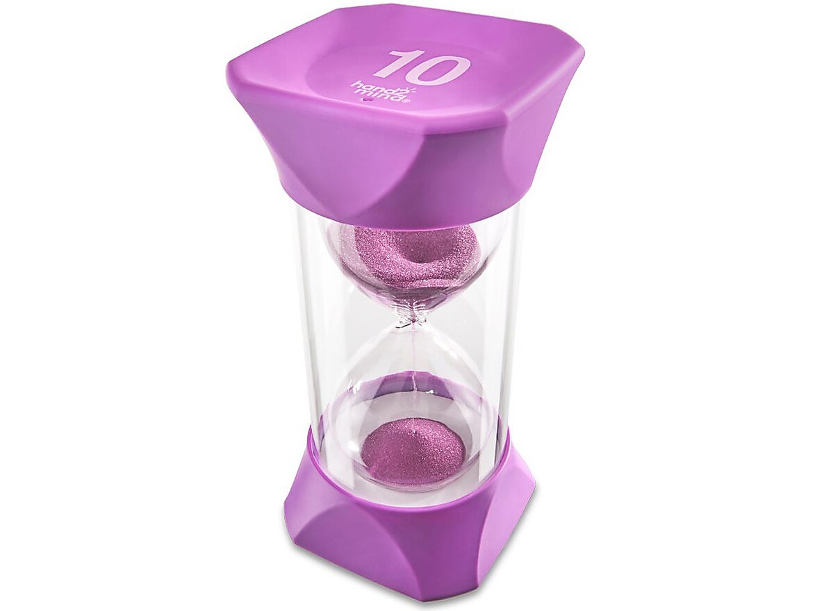 hand2mind Jumbo 10-Minute Sand Timer, Purple (93069)