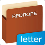 Pendaflex 30% Recycled Reinforced File Pocket, 5 1/4" Expansion, Letter Size, Brown, 50/Carton (S34G)