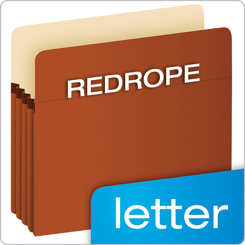 Pendaflex 30% Recycled Reinforced File Pocket, 5 1/4" Expansion, Letter Size, Brown, 50/Carton (S34G)
