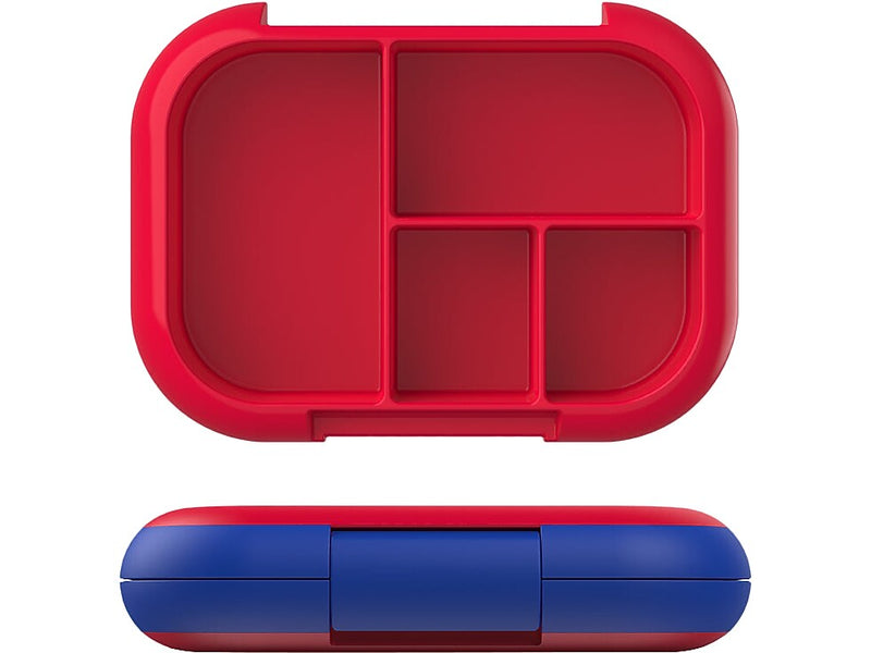 bentgo Chill Kids Bento Box, 4-Compartment, Red/Royal (BGOCHL-R)