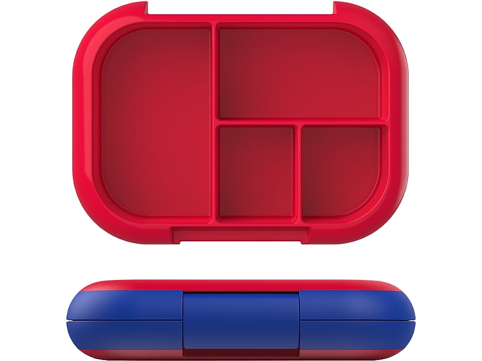 bentgo Chill Kids Bento Box, 4-Compartment, Red/Royal (BGOCHL-R)