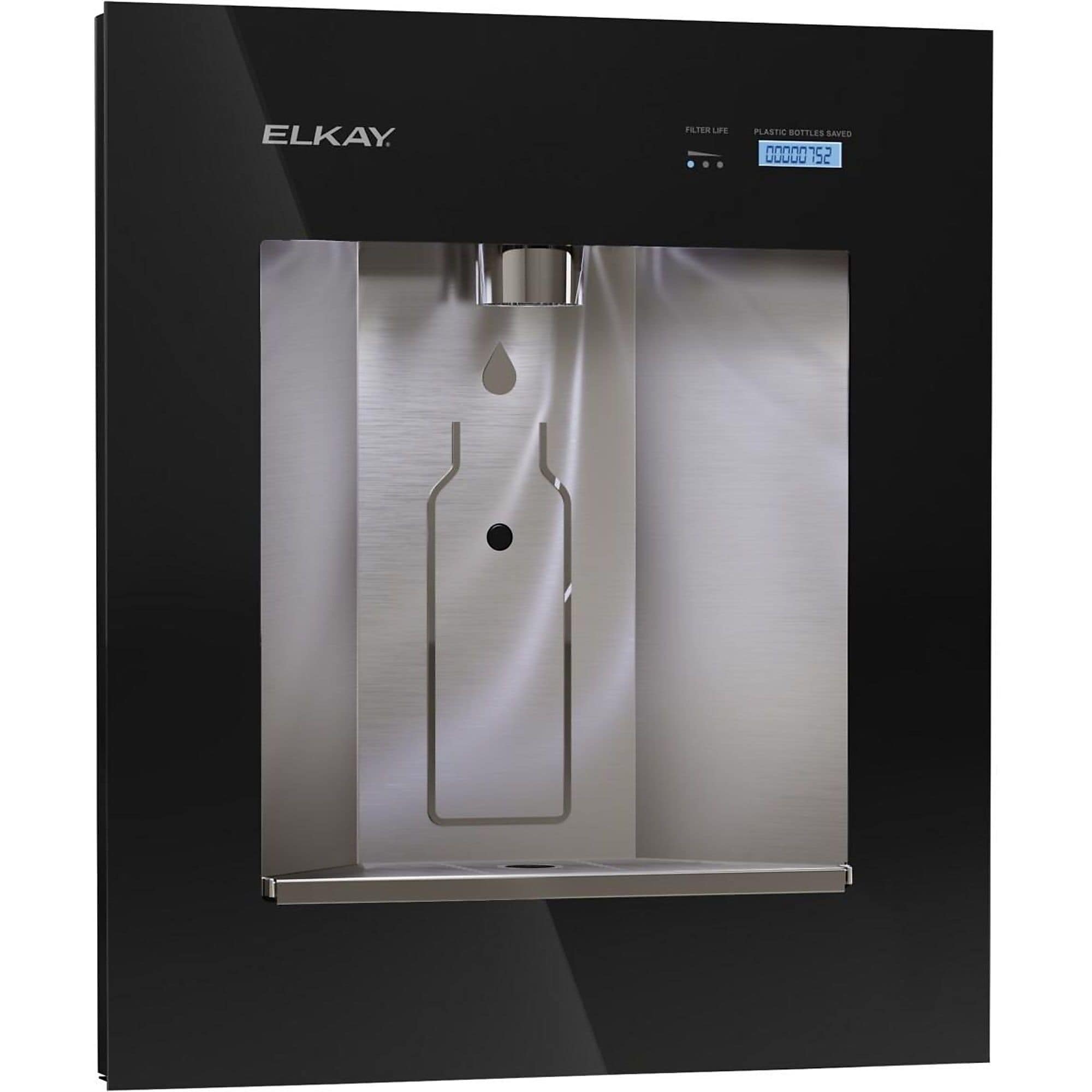 Elkay EZH2O Liv Recessed Refrigerated Bottle Filling Station, Midnight (LBWD06BKK)